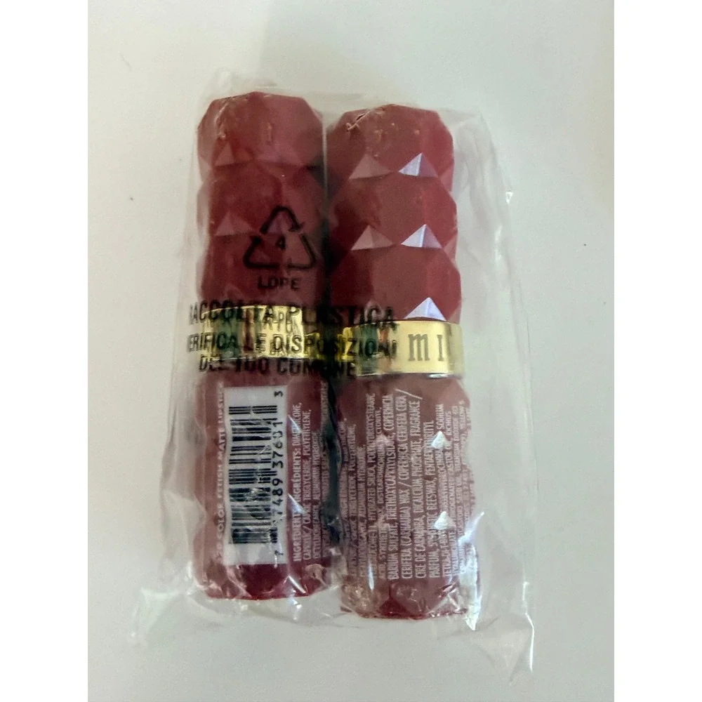 Milani Lipstick Women 2pc 0.14oz 320 Petal Color Fetish Matte Flora NWT